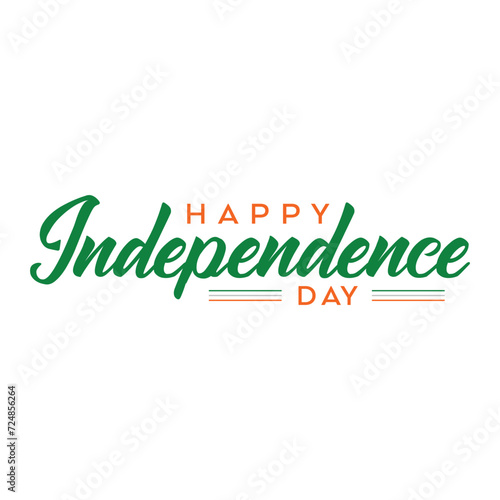 happy independence day India greetings. vector illustration design. 