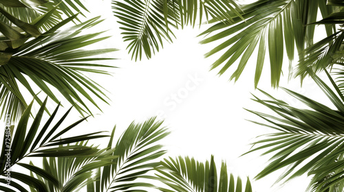 Group of Palm Trees Suspended in the Air