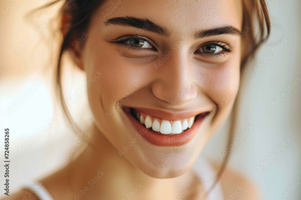 young beautiful woman smiling, concept for dental care young beautiful woman smiling, concept for dental care