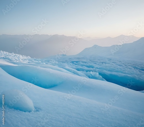 Cool and icy gradient from white to glacier blue