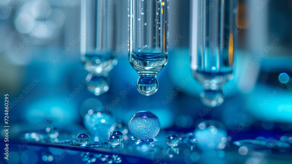 drop blue liquid and droplet laboratory for science test , lab chemical study and medical concept background. drop blue liquid and droplet laboratory for science test , lab chemical study and medical drop blue liquid and droplet laboratory for science test , lab chemical study and medical concept background. drop blue liquid and droplet laboratory for science test , lab chemical study and medical