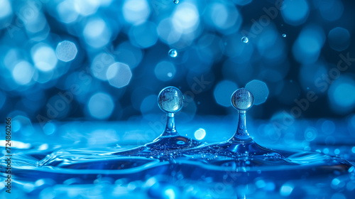 drop blue liquid and droplet laboratory for science test , lab chemical study and medical concept background. drop blue liquid and droplet laboratory for science test , lab chemical study and medical 