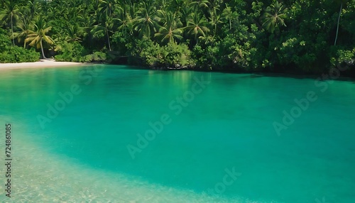 Tropical oasis gradient from turquoise to jade green