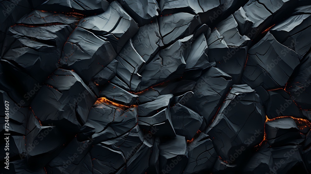A volcanic rock formation, showcasing the rough and jagged texture of cooled lava