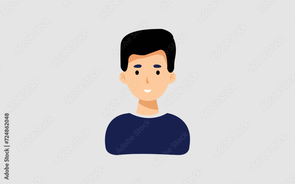 Avatar of a young man. Isolated. Cartoon style. Vector illustration Avatar of a young man. Isolated. Cartoon style. Vector illustration