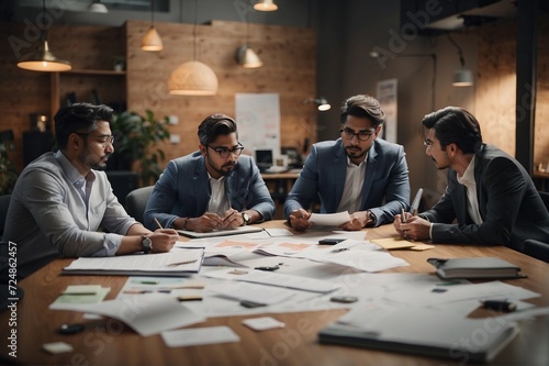 Dynamic Collaboration in a Professional Workplace: Fostering Creativity through Brainstorming and Effective Project Management © PhotoPhreak