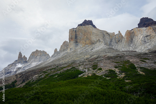 Steep Mountain Ridge - Patagonia, Torres del Paine National Park 