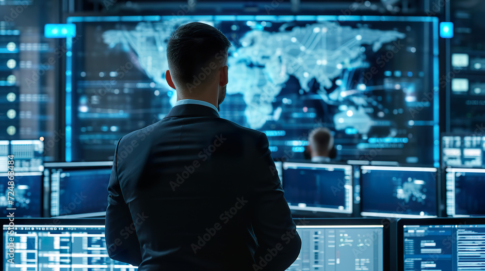 Cybersecurity Analyst Monitoring Network Security Cybersecurity Analyst Monitoring Network Security