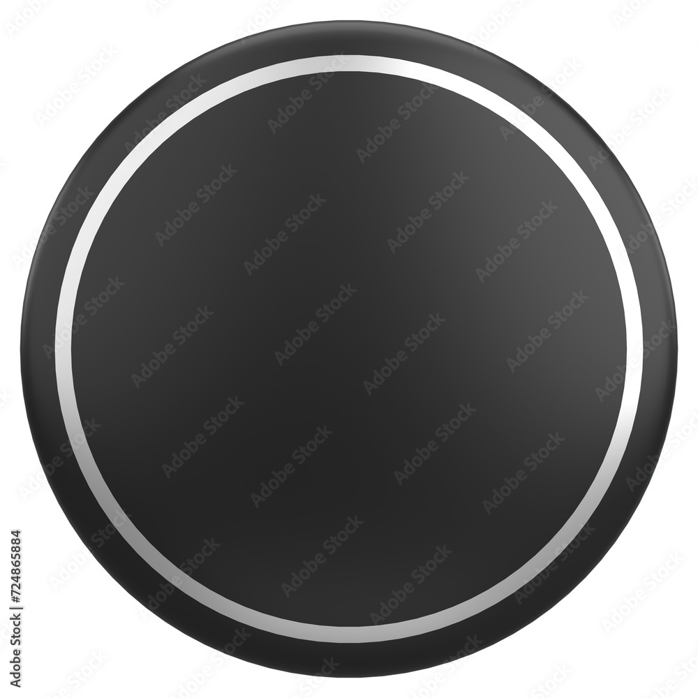 3D circle button. Empty button. 3D illustration. 3D circle button. Empty button. 3D illustration.