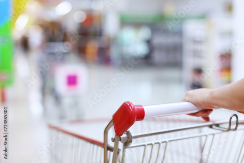 Shopping trolley in motion