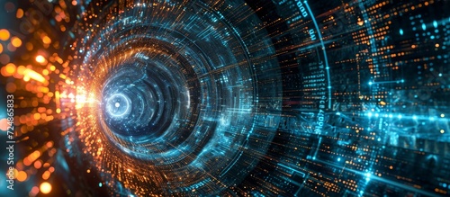 Advanced Artificial intelligence utilizing quantum computing in a digital information tunnel.