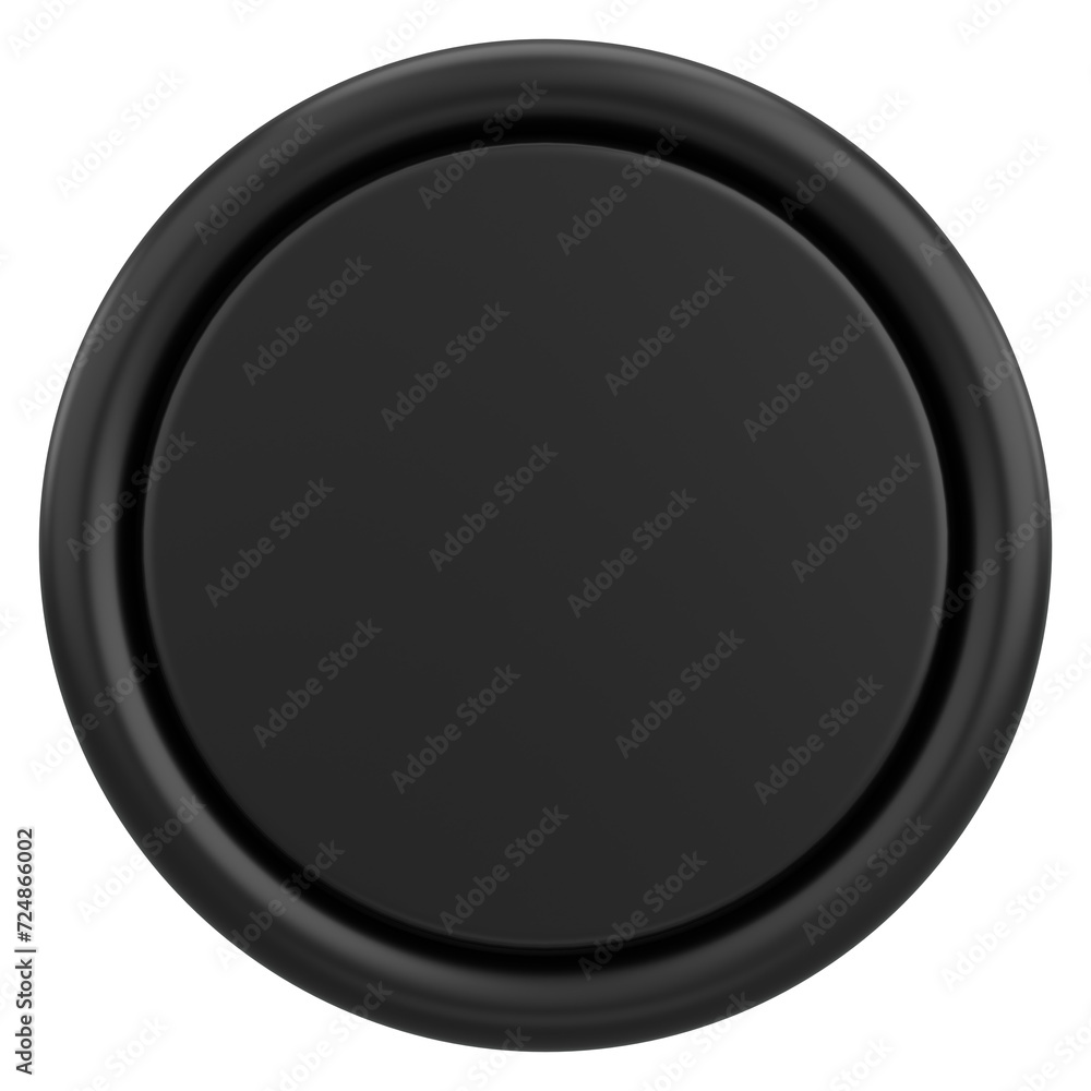 3D circle button. Empty button. 3D illustration. 3D circle button. Empty button. 3D illustration.
