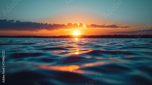 The Sun Sets Over a Sparkling Ocean  World Photography Day