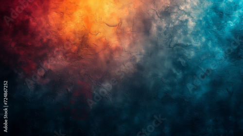 粒状のノイズとグラデーションの抽象的な背景画像 青系色 Gradient rough abstract background with grainy noise. Blue [Generative AI] © Tatsuya