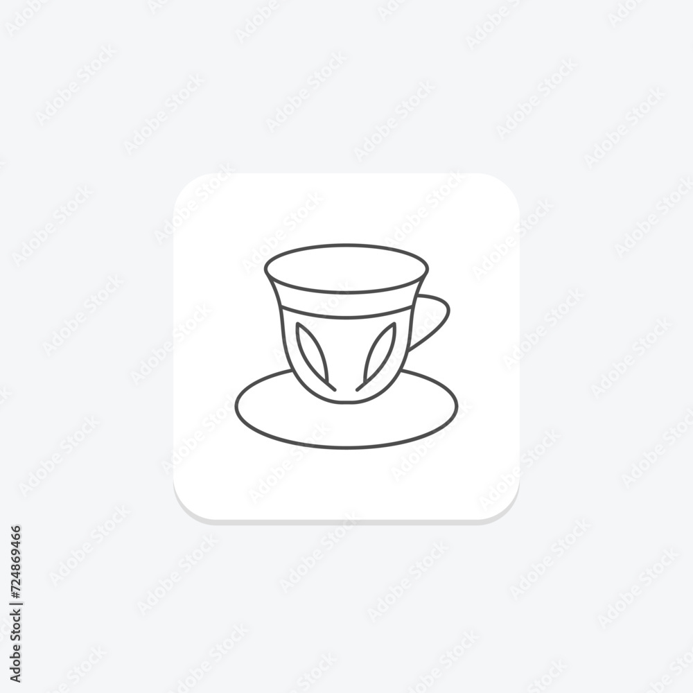 Arabic Coffee Cup icon, coffee, cup, beverage, traditional coffee thinline icon, editable vector icon, pixel perfect, illustrator ai file Arabic Coffee Cup icon, coffee, cup, beverage, traditional coffee thinline icon, editable vector icon, pixel perfect, illustrator ai file