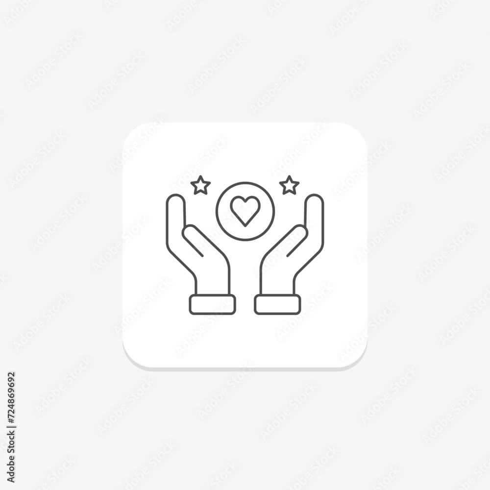 Sadaqah Charity icon, charity, giving, sadaqah charity philanthropy, charitable giving thinline icon, editable vector icon, pixel perfect, illustrator ai file Sadaqah Charity icon, charity, giving, sadaqah charity philanthropy, charitable giving thinline icon, editable vector icon, pixel perfect, illustrator ai file