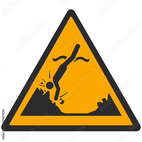 WARNING PICTOGRAM, WARNING; SUBMERGED OBJECTS ISO 7010 - W049, SVG