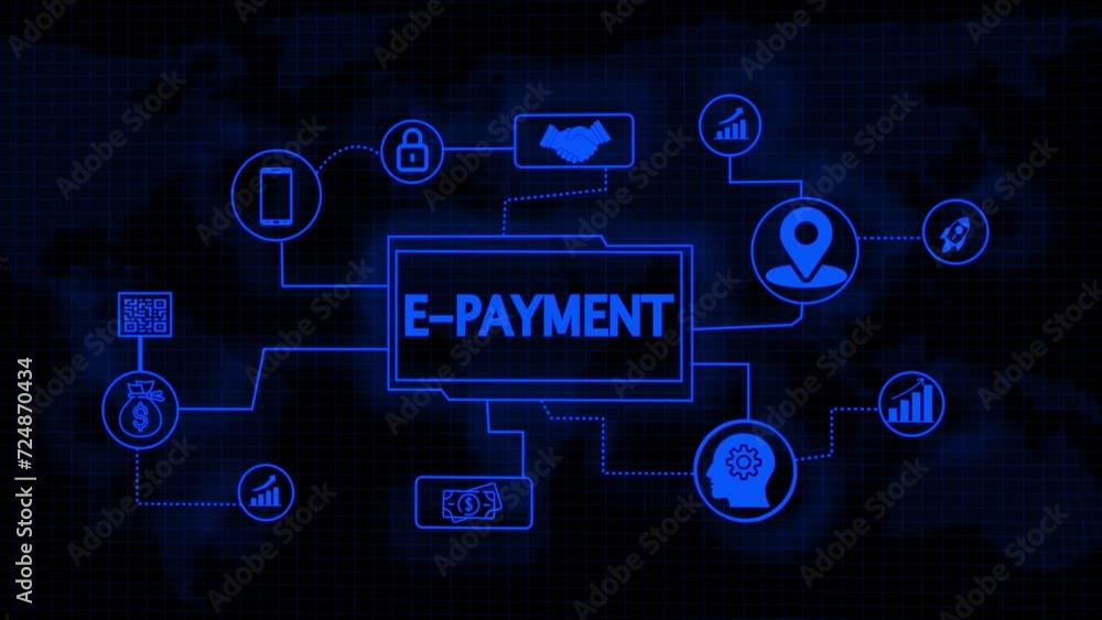 E-Banking Concept of digital economy, e-payment, and online banking. the icon E- banking on the virtual display. E-Banking Concept of digital economy, e-payment, and online banking. the icon E- banking on the virtual display.