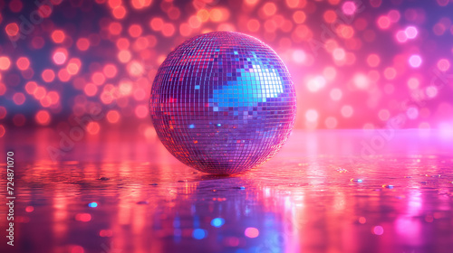 disco ball with disco lights