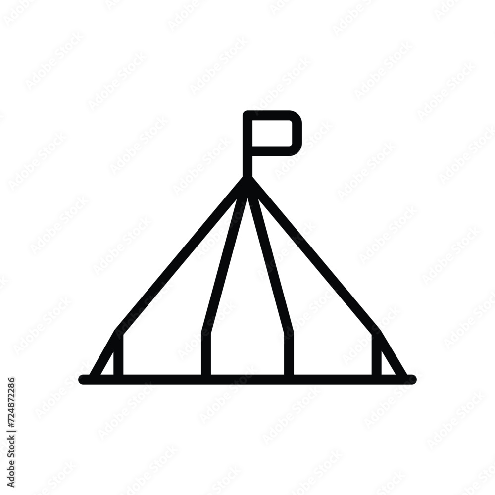 tent icon with white background vector stock illustration tent icon with white background vector stock illustration