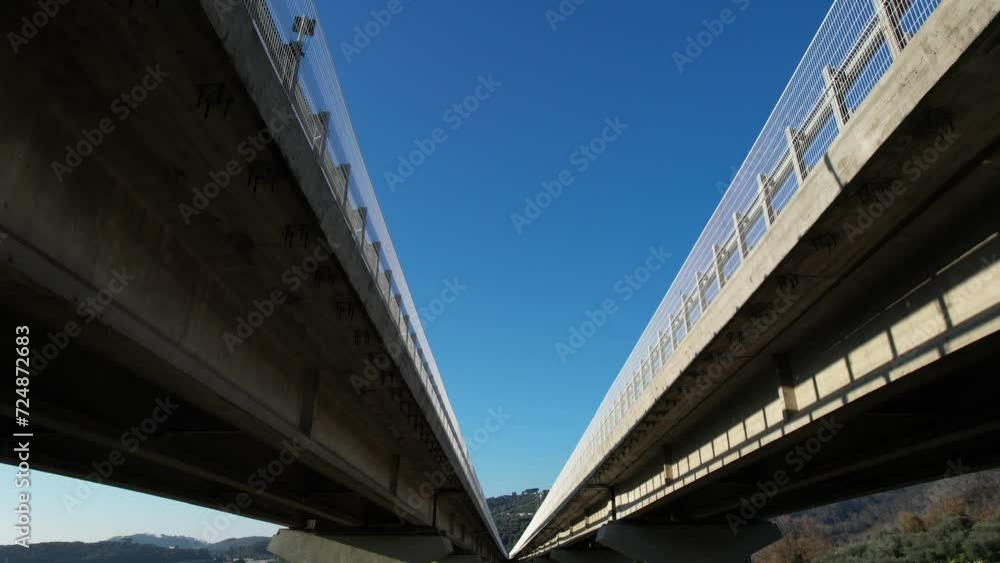 Aerial view of the concrete structure of the highway Aerial view of the concrete structure of the highway