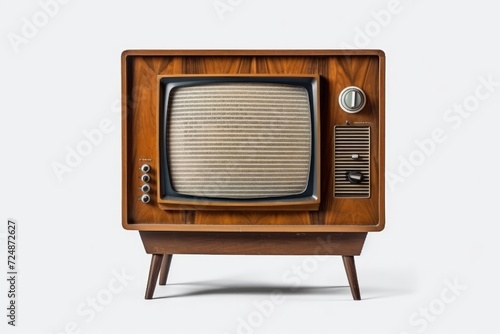 a mock up of a vintage television set on a white background