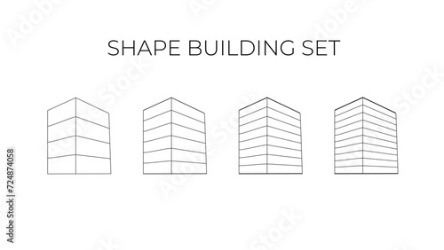 Shape building set vector illustration