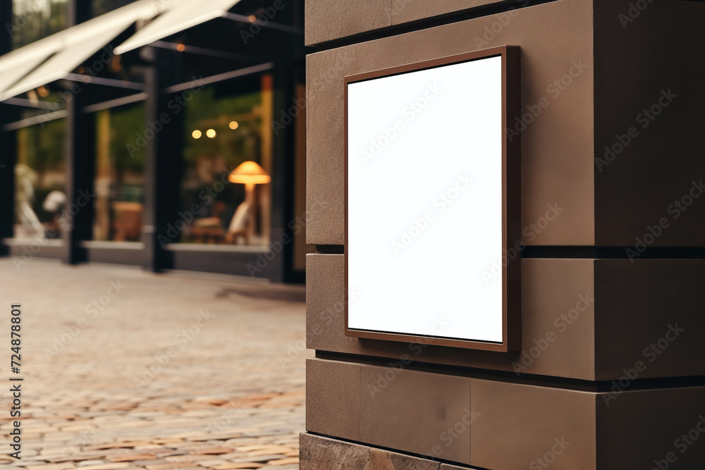 Blank billboard on the wall in the city. Blank billboard on the wall in the city.
