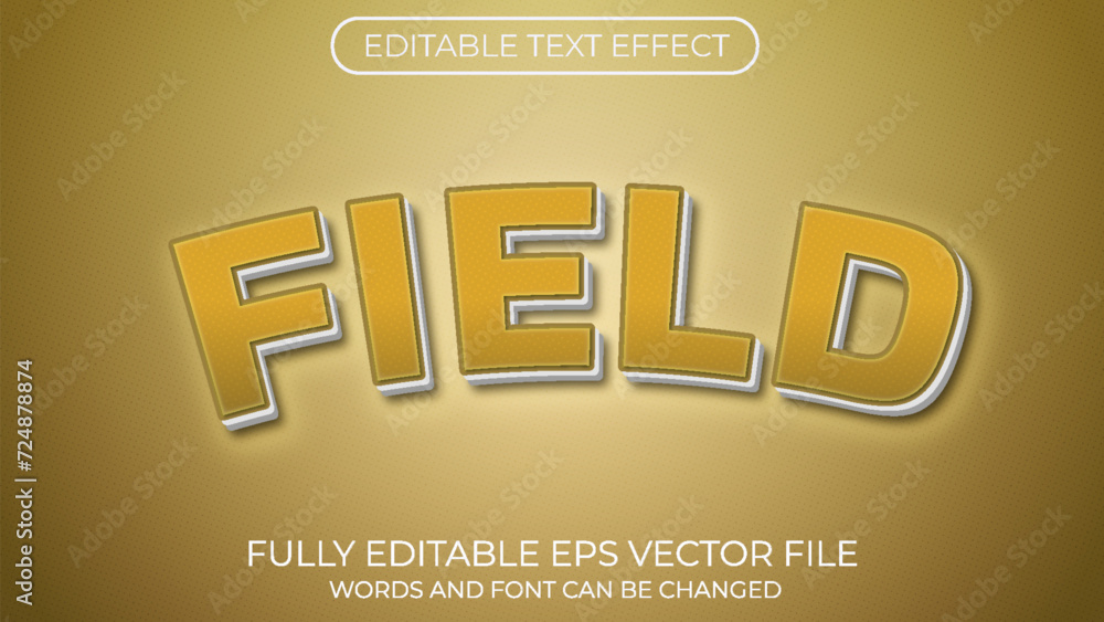 Obraz premium Field editable text effect. Editable text style effect