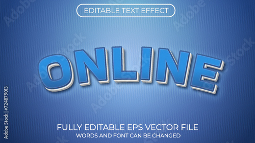 Online editable text effect. Editable text style effect