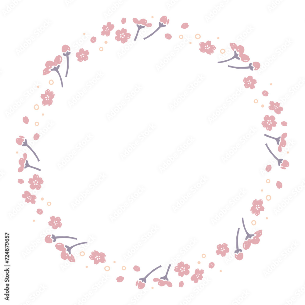 桜の丸フレーム