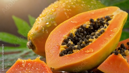 close up of papaya