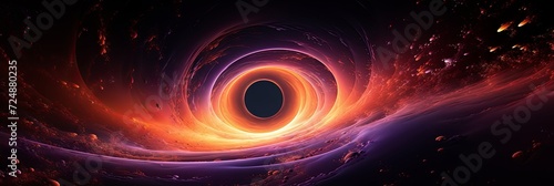 scientifically accurate black hole, abstract , generated by AI photo