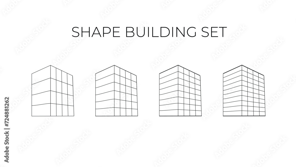 Shape building set vector illustration Shape building set vector illustration