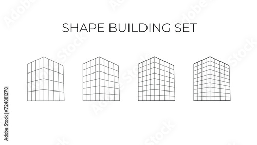Shape building set vector illustration