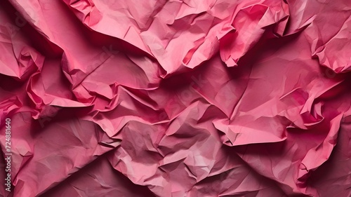 Pink paper crumpled texture background