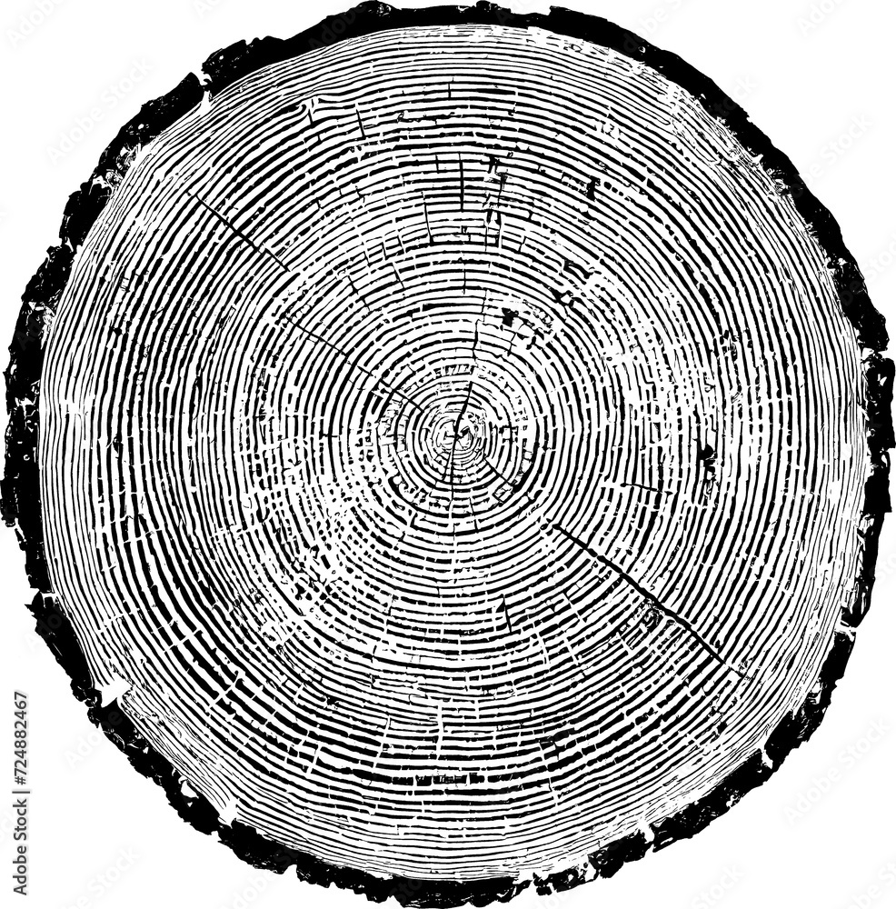 Tablou pe pânză Tree rings texture