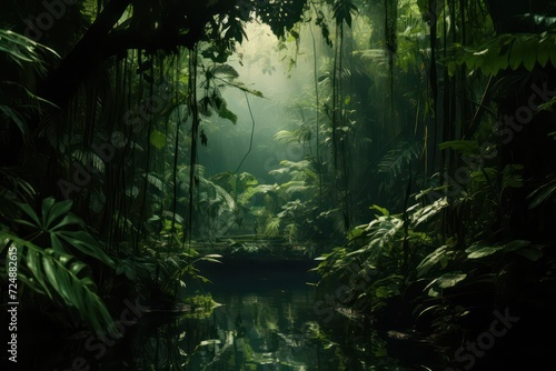 Beautiful tropical rainforest in the rainforest © PNG River Gfx