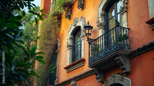 Yellow Building With Clock on Side, Hispanic Heritage photo