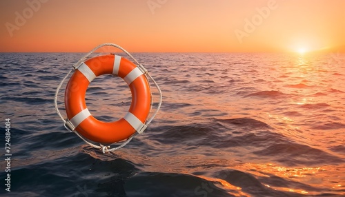 lifebuoy on the sea