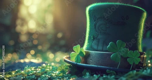 St. Patrick's hat for concept with copy space for text photo