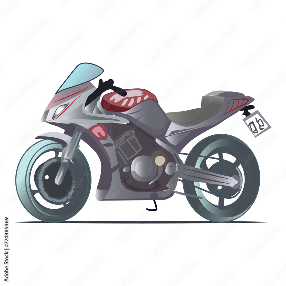 Bike of colorful set. Demonstration of the nostalgia of classic motorbikes through this stunning illustration, which presents a carefully designed retro-style bike. Vector illustration. Bike of colorful set. Demonstration of the nostalgia of classic motorbikes through this stunning illustration, which presents a carefully designed retro-style bike. Vector illustration.