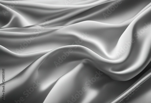 Beautiful background luxury cloth with drapery and wavy folds of ivory color creased smooth silk sat