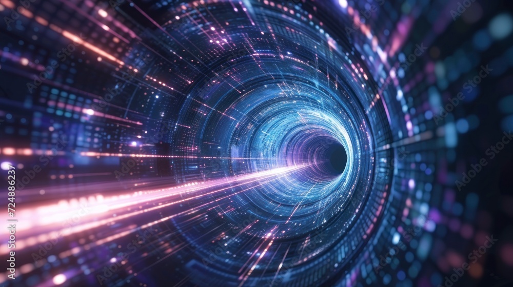 Obraz premium wormhole in space in the real universe