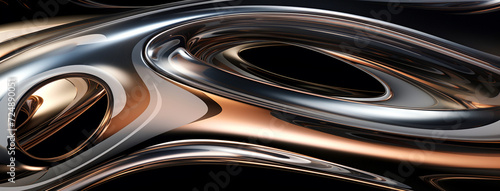 Wallpaper Mural Chrome Waves Background Close up texture of liquid shiny metal in silver gray color with highlights and shimmers
Generation AI Torontodigital.ca