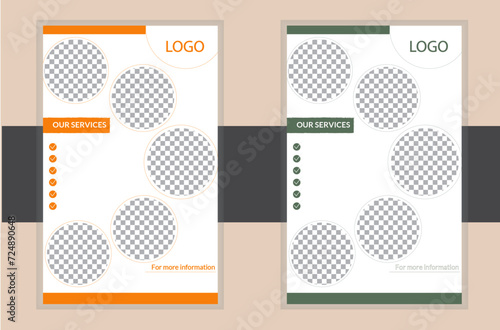 Simple and mordern flyer set template photo