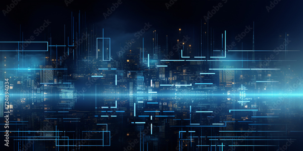 Fototapeta premium Dark Technology Sci-fi Background Design