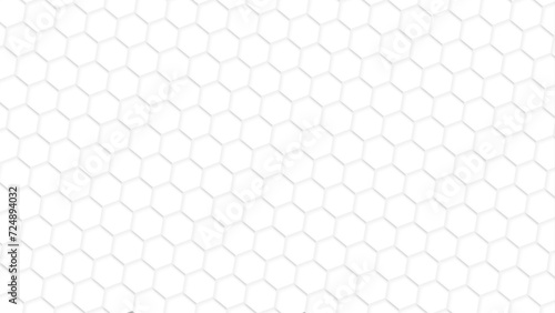 White hexagon pattern. White surface with hexagonal shapes. Abstract white background with hexagonal shapes.