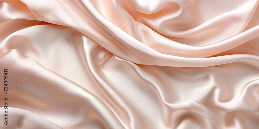 Close-Up of Pink Satin Fabric Close-Up of Pink Satin Fabric