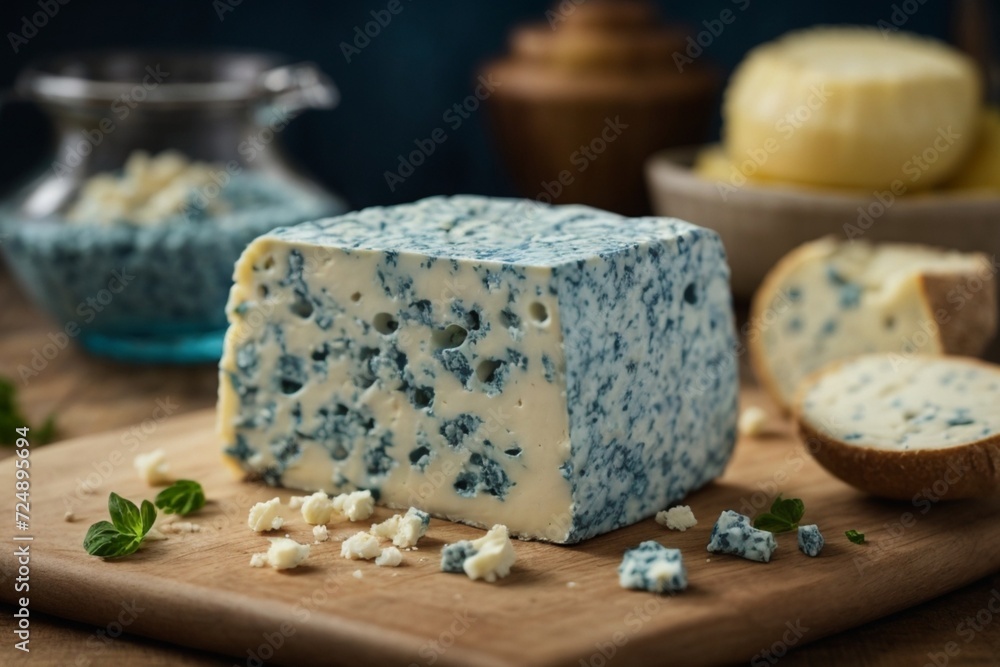 blue cheese on board (Roquefort)